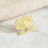 Persian Empire Lion Sun Pin Iran Brooch Vintage Persia Royal Emblem Stainless Steel Historical Persian Symbol Pin - Image 2