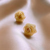 French Romantic Gold Color Hollow Metal Rose Shape Earrings Sweet Women's Accessory Unusual Jewelry for Valentine's Day - Image 5