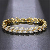 Silver Marquise Sparkly Cubic Zirconia CZ Crystal Tennis Bracelets Bangles for Women Female Jewelry - Image 1