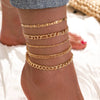 Metal Chain Anklet Set For Women Vintage Ankle Bracelets Female Barefoot on Leg Chain Jewelry Accessories - Image 1