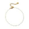 1 Piece Stylish Gold Plated 304 Stainless Steel Glass Beaded Chain Anklet For Women Summer Beach Gift 22cm(8.7") long - Image 7
