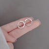 Heart hoop Earrings For Women Temperament Simple Inlaid for Women Wedding Silver Color Ear Shiny Zircon Jewelry Accessories - Image 2