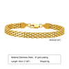 6mm Mesh Link Chain Bracelet For Women, Gold Plated Stainless Steel Adjustable, Jewelry 17cm-21cm - Image 5