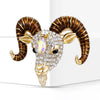 Rhinestone Goat Head Brooches for Women Unisex Zodiac Animal Pins Casual Party Jewelry Accessories Gifts - Image 5