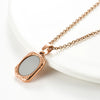 1Pc Stainless Steel Vintage Mirror Pendant Necklace For Women Girls Rectangle Shape Blank Bar Charms Chains Choker Jewelry Gifts - Image 9