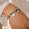 316L Stainless Steel Heart Charm Bracelet with Crystal Accents - Image 33