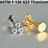 Cz Flower Titanium Cartilage Earrings Stud 16G Internally Threaded Sun Helix Ear Tragus Piercing Jewelry - Image 42