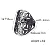 Eueavan Flower of Life Ring Stainless Steel Sacred Geometry Archangel Metatron Ring Adjustable Amulet Jewelry Gift - Image 12