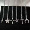 Y2K Star Cross Charm Necklace Unisex Grunge Punk Jewelry Pendant Accessory for Women And Men 45cm - Image 1