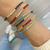 Colorful Cubic Zirconia Tennis Bracelet in Multiple Stone Colors - Image 1