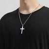 Stainless Steel Cross Pendant Necklace For Women Men Link Chain Charm Necklace Cool Boys Girls Punk Hip Hop Jewelry Gift - Image 2