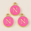 10pcs Rose Red Color Cute Double Sided Mini Alphabet 26 Letters Charm Pendants for Name Jewelry Necklace Bracelet Earring - Image 20