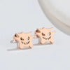 Cute Halloween Cartoon Ghost Earrings Stud For Women Stainless Steel Ear Piercing Black Earrings Minimalist - Image 9