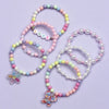 6pcs/set Bracelet Party Bracelets Star Heart Candy Color Beads Children Kids Beads Bracelets Rings Set for Girls Gift - Image 9