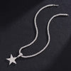 Sparkling Inlaid Zirconia Star Pendant Necklace Ladies Engagement Party Jewelry Gifts - Image 2