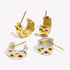 Cool Thick Chunky Watchband Small Hoop Earrings Gold Silver Color Metal Stainless Steel Earrings For Woman - Image 5