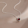 Selling Silver,Pink,Red,Blue Heart-Shaped Necklace,Suitable for European Women's High-Quality Jewelry Gift - Image 8