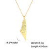 Map Outline Pendant Necklace with 45 cm Stainless Steel Chain - Image 7