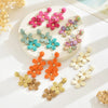 Bohemia Sweet Colorful Raffia Layered Flower Earrings for Women Girls Summer Handmade Rattan Knit Drop Earrings Holiday Jewelry - Image 1