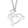 Music Note Heart Necklace of Treble and Bass Clef Women Infinity Love Charm Pendant Necklace Stainless Steel Jewelry Gift - Image 7