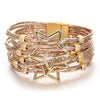 Hollow Star Metal Beads Leather Bracelet Multilayer Glitter Filled Slim Strips Wrap Bracelets Female Jewelry Gifts - Image 10