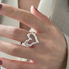 Silver Rings for Women Men Couple Minimalist Handmade Simple Heart Ring Party Jewelry Gift Prevent Allergy - Image 3