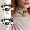 1Pc Sexy Leather Cow Print Bell Pendant Choker Necklace Women Punk Gothic Sweet Bow Necklace Cosplay Party Jewelry Gift - Image 2
