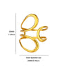 Stainless Steel Irregular Wave Rings For Women Creative Gold Color Adjustable Open Ring Female Jewelry Punk Rapper Gifts - Image 18