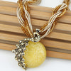 Multilayer Beads Chain Crystal Gem Stone Pendant Necklaces Boho Statement Jewelry - Image 9