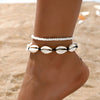 2PCS Bohemia Natural Shell Anklets For Women Small Resin Beads Summer Beach Shell Barefoot Ankle Bracelet Leg Chain Foot Jewelry - Image 3