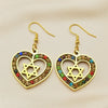 Heart Hexagram Star of David Jewish Earring for Women Rhinestone Stainless Steel Gold Color Amulet Drop Earrings Jewelry E6474S0 - Image 3