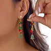 Creative Christmas Snowman Drop Earrings For Women Cute Enamel Gingerbread Man Candy Cane Dangle Earring Year Jewelry Gift - Image 22