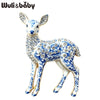 Cute Sika Deer Brooches For Women Unisex 2-color Rhinestone Animal Christmas Party Causal Brooch Pins Year Gifts - Image 2
