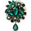 Vintage Wedding Bridal Big Blue Crystal Rhinestone Tear Drop Brooch Pin for Women Mom Grandma Girls Chrismtas Thanksgiving Gifts - Image 1