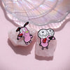Cartoon Courage Cowardly Dog Brooch Enamel Pins Cute Pink Animal Dog Brooches Clothes Lapel Badges Jewelry Gift for Kids Friends - Image 5