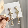 Baroque Water Drop Green Crystal Earrings French Court Style Blue Rhinestone Pearl No Pierced Ear Clips for Women's Gifs - Image 12