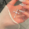 Elegant Crystal Cross Pendant Necklace Silver Color Star Ladies Necklace Party Jewelry Women Gift - Image 5