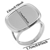 6Pcs Stainless Steel Gold Plated Irregular Blank Base Cabochon Open Rings Punk Geometric Men Party Chunky Jewelry - Image 31