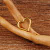 Heart Detail Clicker Hoop Piercing Earring in Gold-Tone or Silver-Tone - Image 4