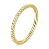Full Eternity Thin Rings Silver CZ Simulated Diamond Stackable Bands Ring for Women Classic Wedding - Image 7
