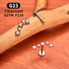 Titanium 16G CZ Star Flat Back Stud Earring Internal Thread Ear Cartilage Tragus Lobe Conch Helix Piercing Jewelry - Image 2