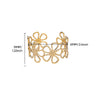 Floral Cuff Bracelet in Stainless Steel with Gold-Tone Finish - Image 21