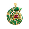 Fish Monta Ray Marine Organism Sea Conch Shell Nautil Coral Branch Charm Pendant,Gold Plated Zircon Jewelry Finding Supplies - Image 33