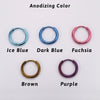 Two Piece Titanium Hinged Hoop Earrings with Clear Stone Detail - Image 3