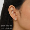 Rhinestone Stainless Steel Drop Earrings Bohemian Chain Earrings Women's Jewelry - Image 2