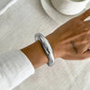 Wide Metal Spring Cuff Bangle with Geometric Coil Design - Image 10