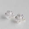 Minimalist Matte Cream Floral Folds Stud Piercing Earrings For Women Korean Jewelry Accessories Gift Party - Image 6