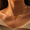Stainless Steel Necklaces Geometric Round Rectangle Hollow Rectangle Choker Chain Products Necklace For Women Jewelry - Image 1