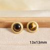 Maillard Series Stainless Steel Earring Tiger Eye Stone No Fade Earrings Sun Oval Butterfly Fan-Shaped Jewelry - Image 26