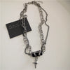 Punk Rock Black Heart Cross Pendant Chain Necklace For Men Women Cool Hip Hop Street Vintage 90s Y2K Grunge Goth Accessories - Image 16